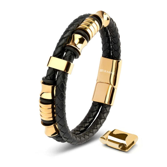 Leather bracelet “Spirit” - Gold