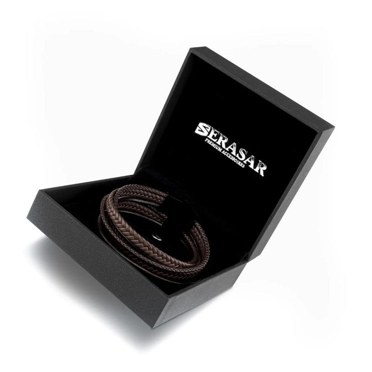 Leather Bracelet “Wrap” - Brown