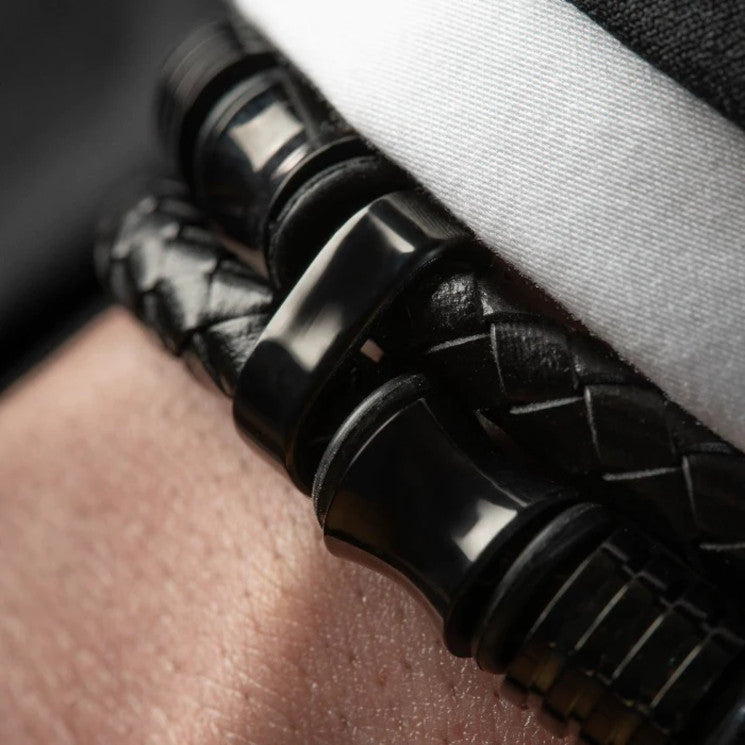 Leather Bracelet "Spirit" Black